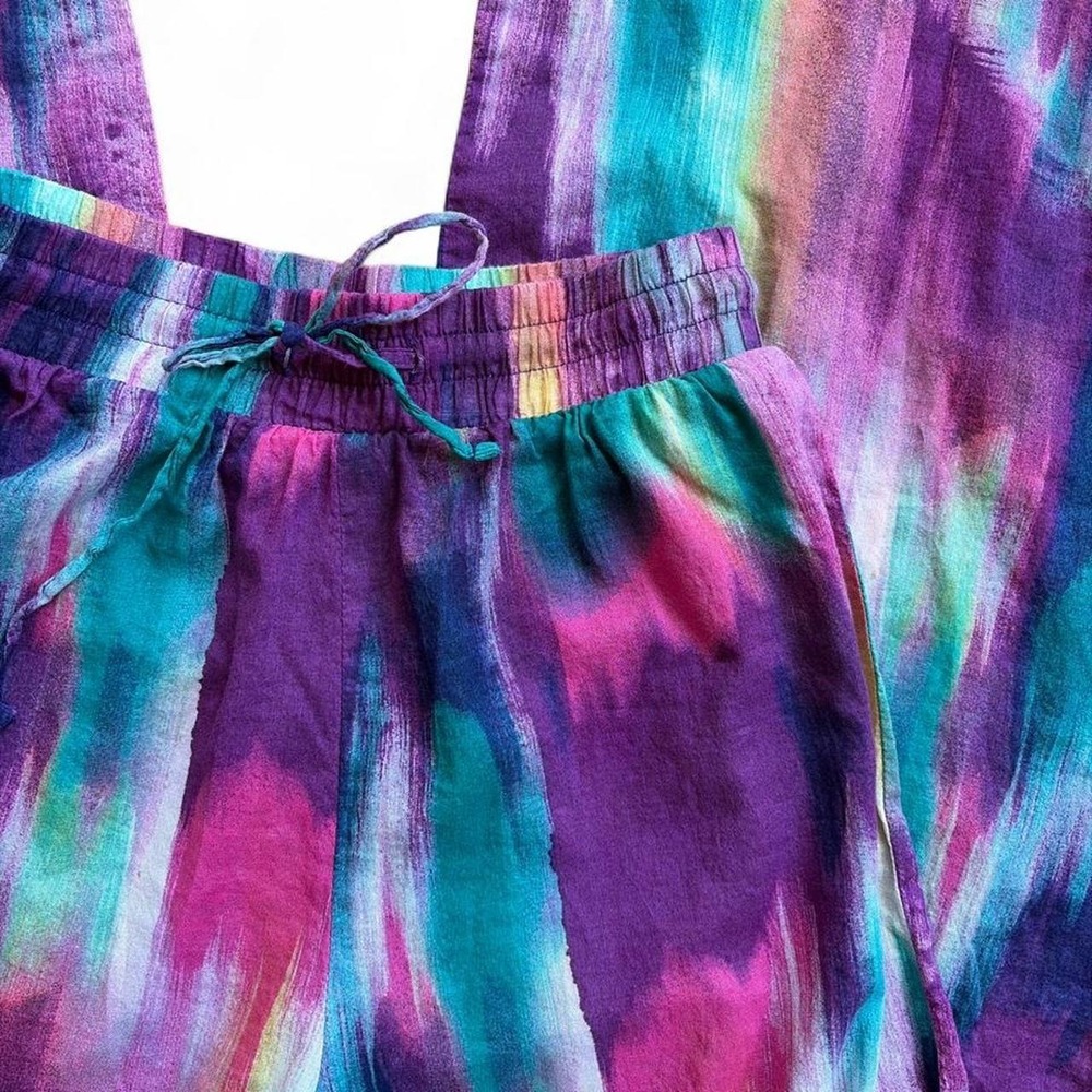 Calliope Cotton Colorful Drawstring Pants‎ - Picture 3 of 3